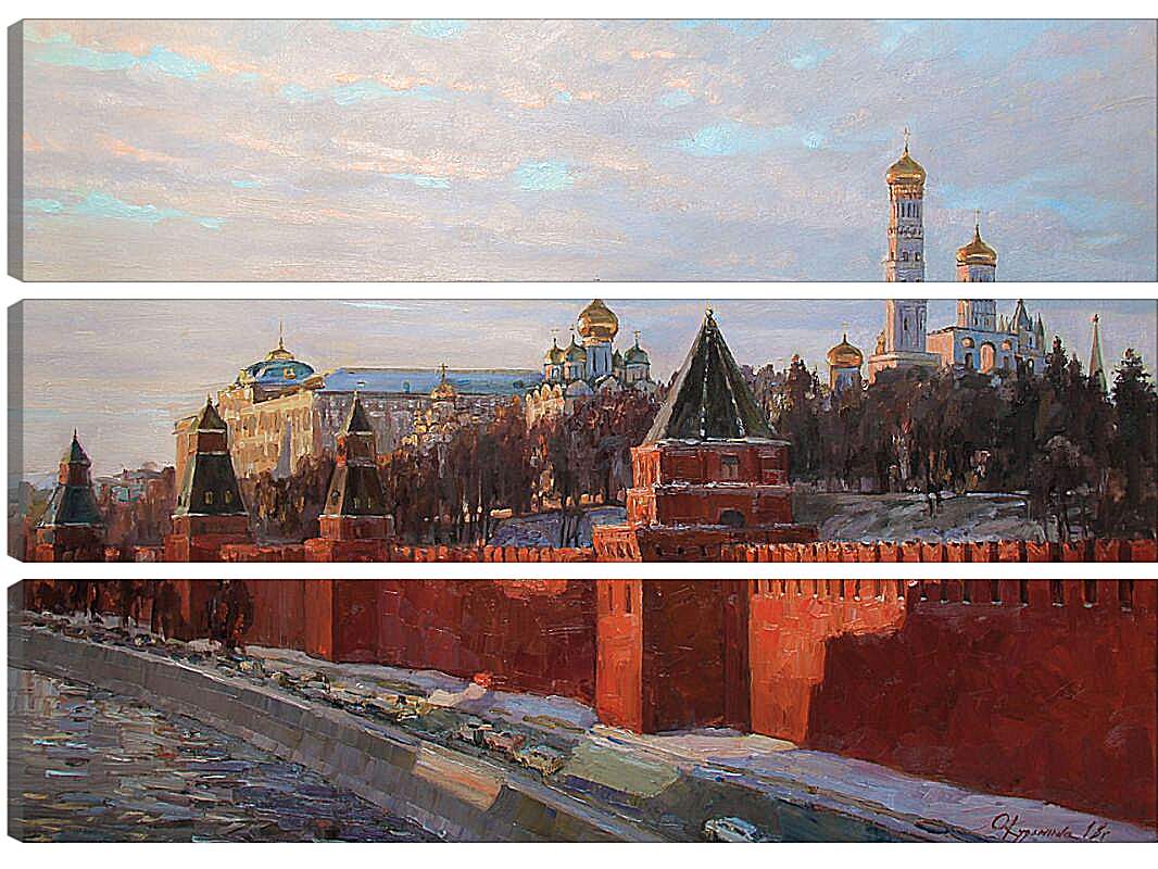 Модульная картина - Вечерние краски Кремля