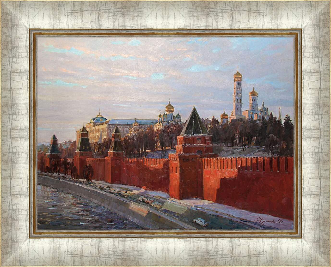 Картина в раме - Вечерние краски Кремля