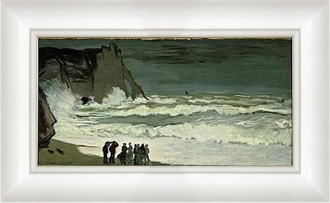Картина в раме - Grosse Mer a Etretat. Клод Моне