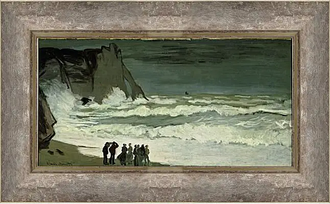 Картина в раме - Grosse Mer a Etretat. Клод Моне