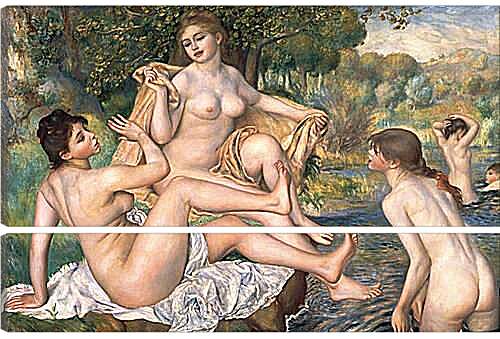 Модульная картина - The Large Bathers. Пьер Огюст Ренуар