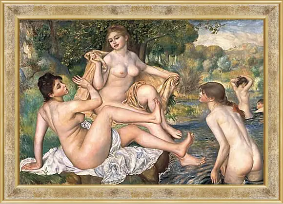 Картина в раме - The Large Bathers. Пьер Огюст Ренуар