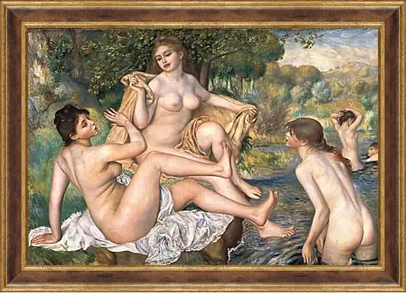 Картина в раме - The Large Bathers. Пьер Огюст Ренуар