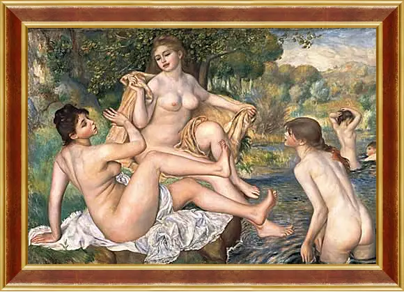 Картина в раме - The Large Bathers. Пьер Огюст Ренуар