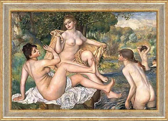 Картина в раме - The Large Bathers. Пьер Огюст Ренуар