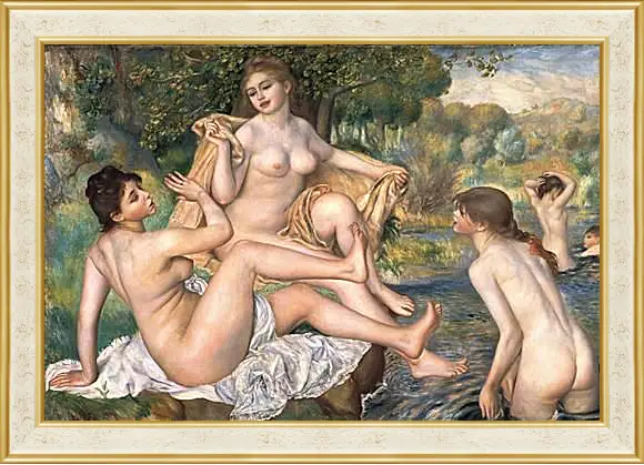 Картина в раме - The Large Bathers. Пьер Огюст Ренуар