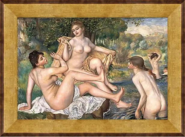 Картина в раме - The Large Bathers. Пьер Огюст Ренуар