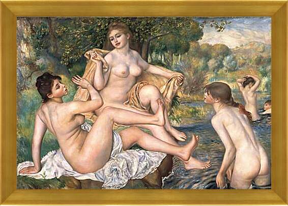 Картина в раме - The Large Bathers. Пьер Огюст Ренуар