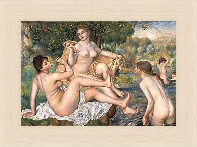 Картина в раме - The Large Bathers. Пьер Огюст Ренуар