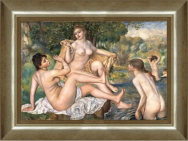 Картина в раме - The Large Bathers. Пьер Огюст Ренуар