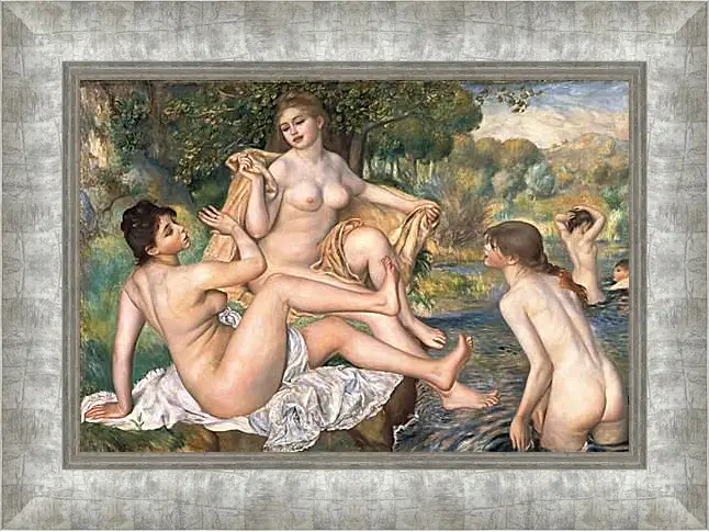 Картина в раме - The Large Bathers. Пьер Огюст Ренуар