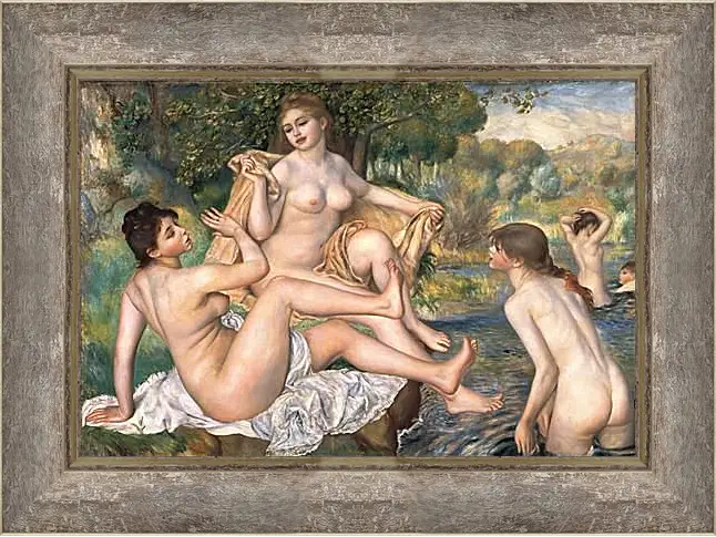 Картина в раме - The Large Bathers. Пьер Огюст Ренуар