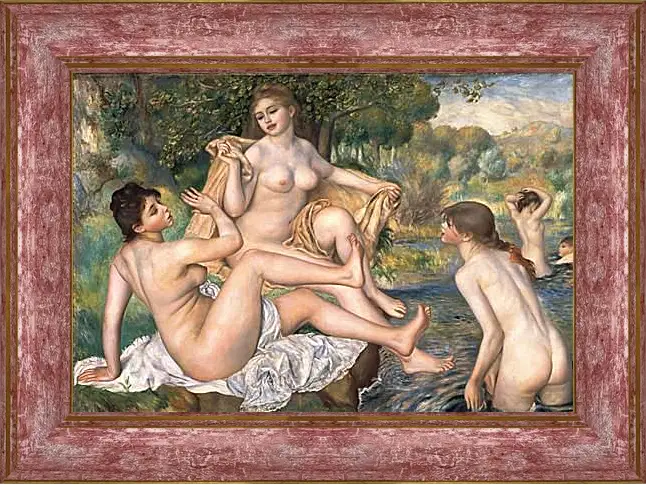 Картина в раме - The Large Bathers. Пьер Огюст Ренуар