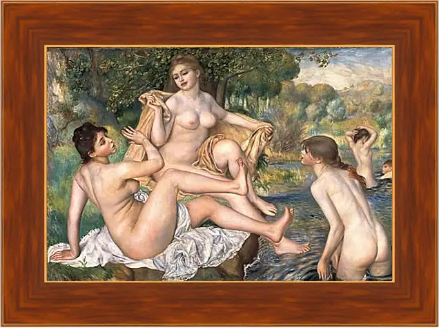 Картина в раме - The Large Bathers. Пьер Огюст Ренуар