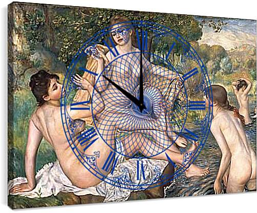 Часы картина - The Large Bathers. Пьер Огюст Ренуар