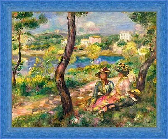 Картина в раме - Beaulieu, Women and Little Boy. Пьер Огюст Ренуар