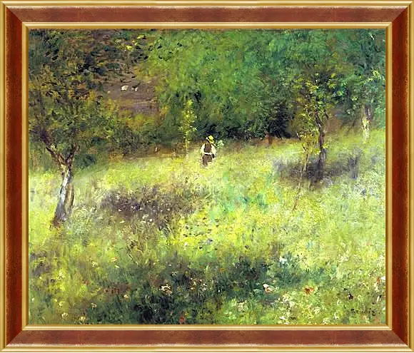 Картина в раме - Spring at Chatou. Пьер Огюст Ренуар