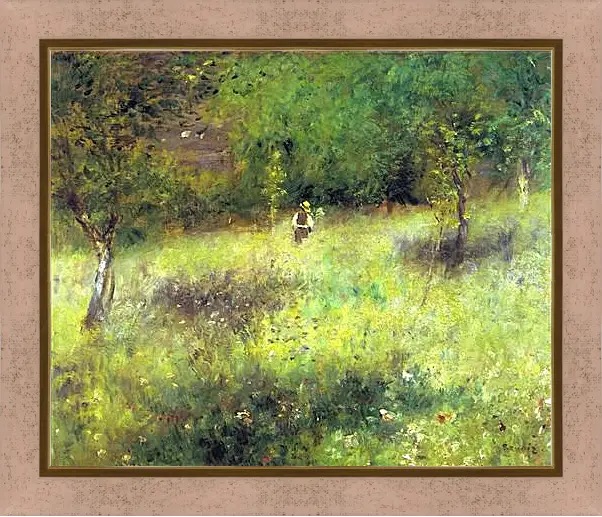 Картина в раме - Spring at Chatou. Пьер Огюст Ренуар