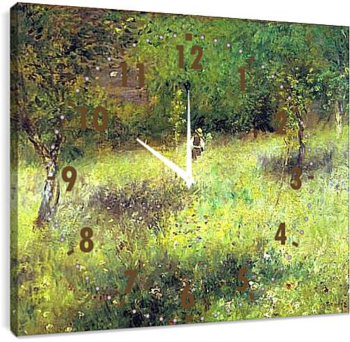 Часы картина - Spring at Chatou. Пьер Огюст Ренуар