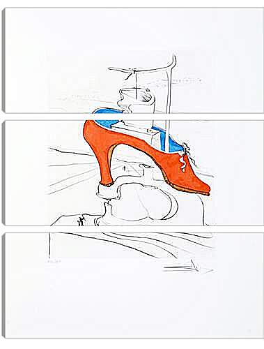 Модульная картина - Божественная туфля Гала. Сальвадор Дали