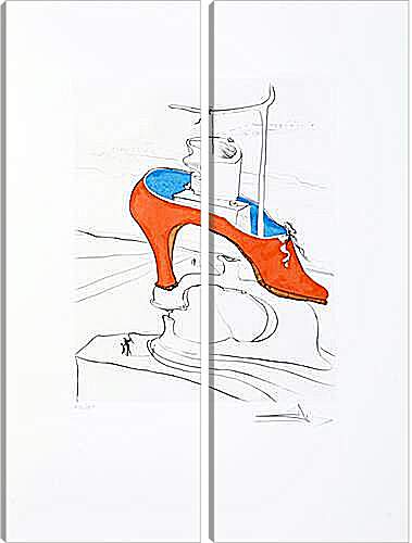 Модульная картина - Божественная туфля Гала. Сальвадор Дали