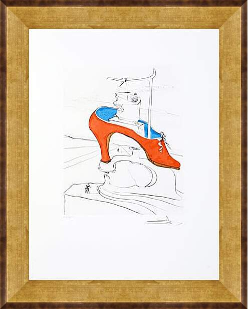 Картина в раме - Божественная туфля Гала. Сальвадор Дали
