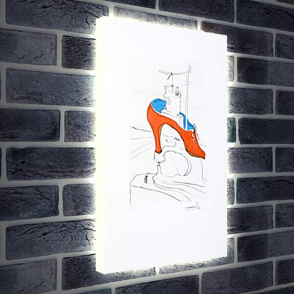 Лайтбокс световая панель - Божественная туфля Гала. Сальвадор Дали