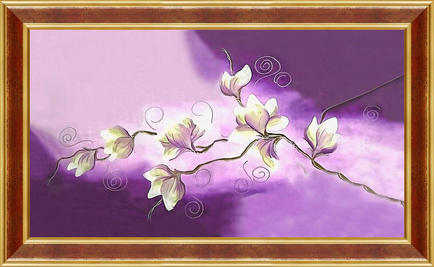 Картина в раме - Орхидея