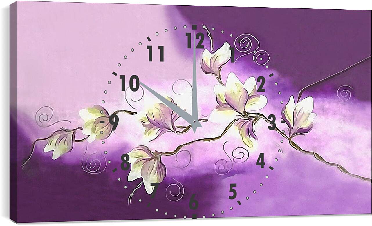 Часы картина - Орхидея