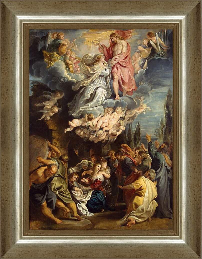 Картина в раме - Coronation of the Virgin. Питер Пауль Рубенс