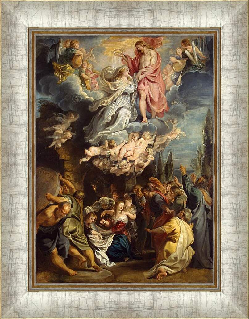 Картина в раме - Coronation of the Virgin. Питер Пауль Рубенс