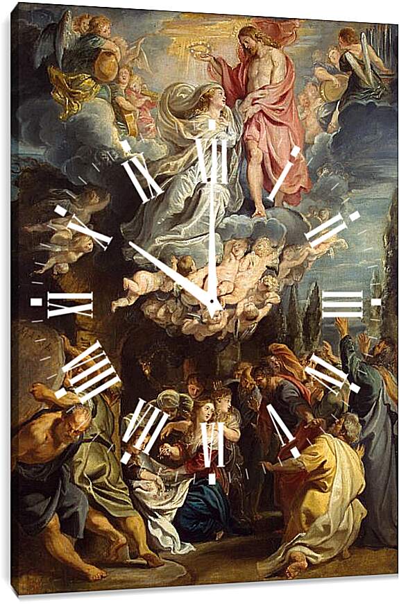 Часы картина - Coronation of the Virgin. Питер Пауль Рубенс