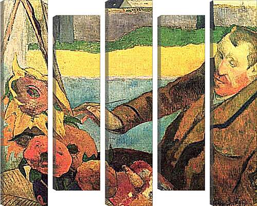 Модульная картина - Van Gogh Painting Sunflowers Ned. Поль Гоген