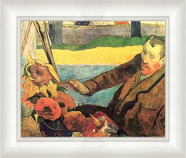 Картина в раме - Van Gogh Painting Sunflowers Ned. Поль Гоген