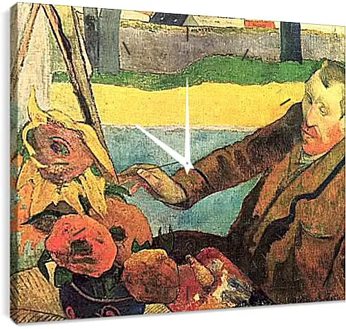 Часы картина - Van Gogh Painting Sunflowers Ned. Поль Гоген
