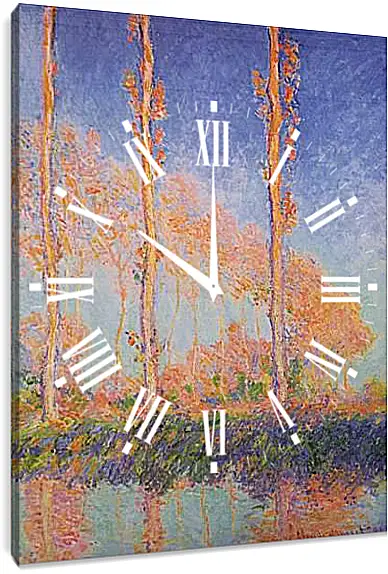 Часы картина - Poplars. Клод Моне