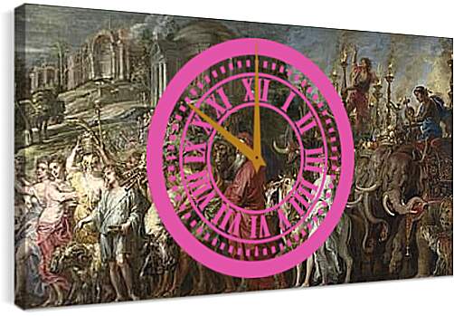 Часы картина - A Roman Triumph. Питер Пауль Рубенс