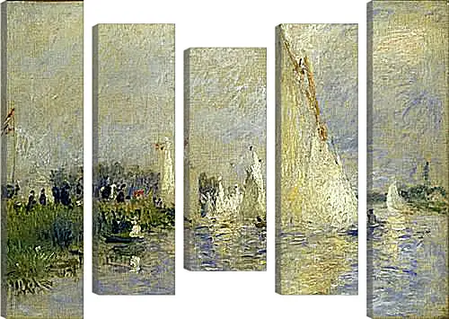 Модульная картина - Regatta at Argenteuil. Пьер Огюст Ренуар