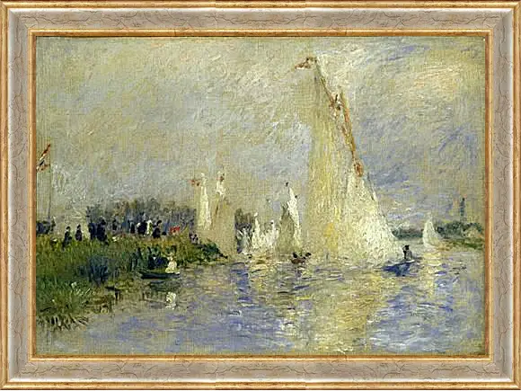 Картина в раме - Regatta at Argenteuil. Пьер Огюст Ренуар