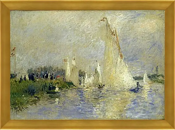 Картина в раме - Regatta at Argenteuil. Пьер Огюст Ренуар