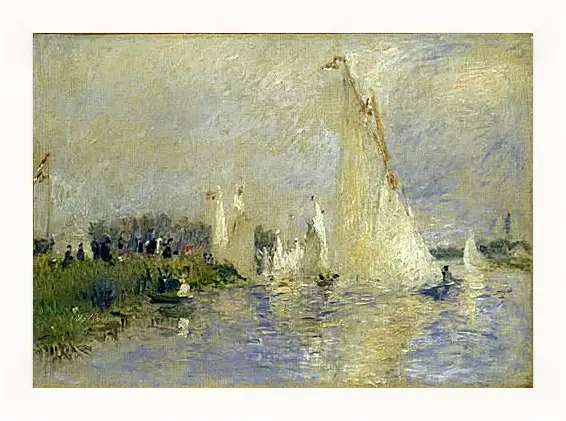 Картина в раме - Regatta at Argenteuil. Пьер Огюст Ренуар