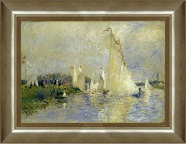 Картина в раме - Regatta at Argenteuil. Пьер Огюст Ренуар