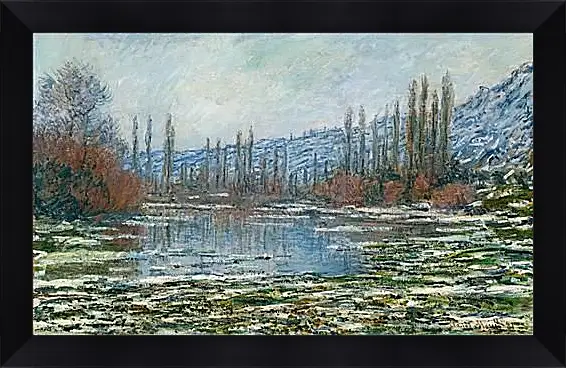 Картина в раме - Оттепель в Ветёе. Клод Моне
