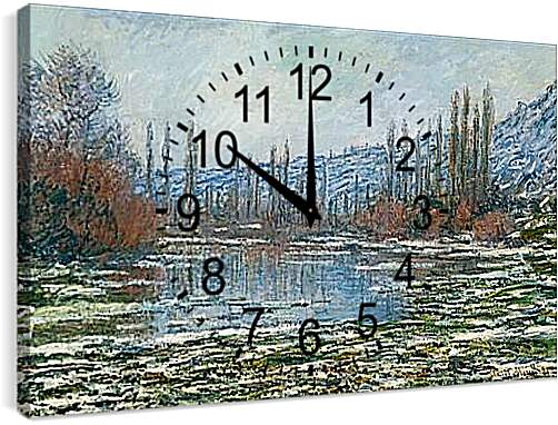 Часы картина - озеро. Клод Моне