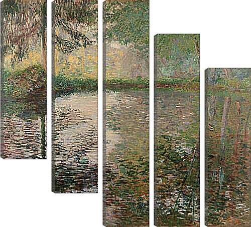 Модульная картина - Pond at Montgeron. Клод Моне