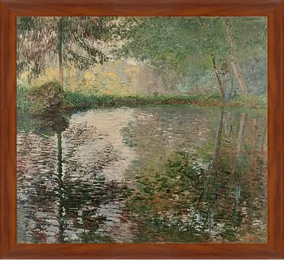 Картина в раме - Pond at Montgeron. Клод Моне