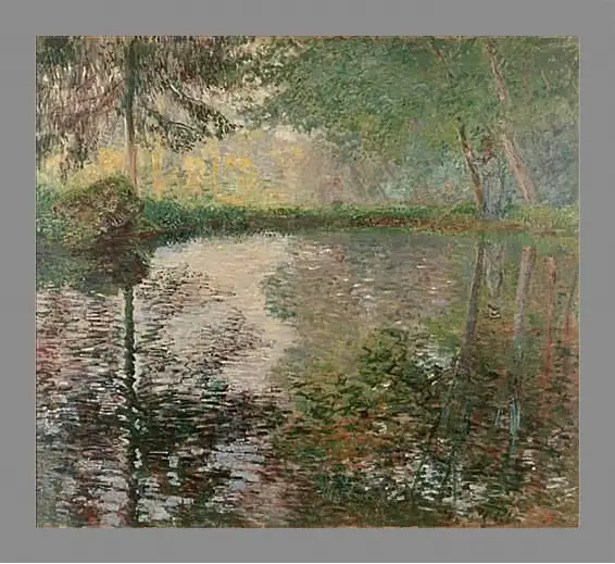 Картина в раме - Pond at Montgeron. Клод Моне