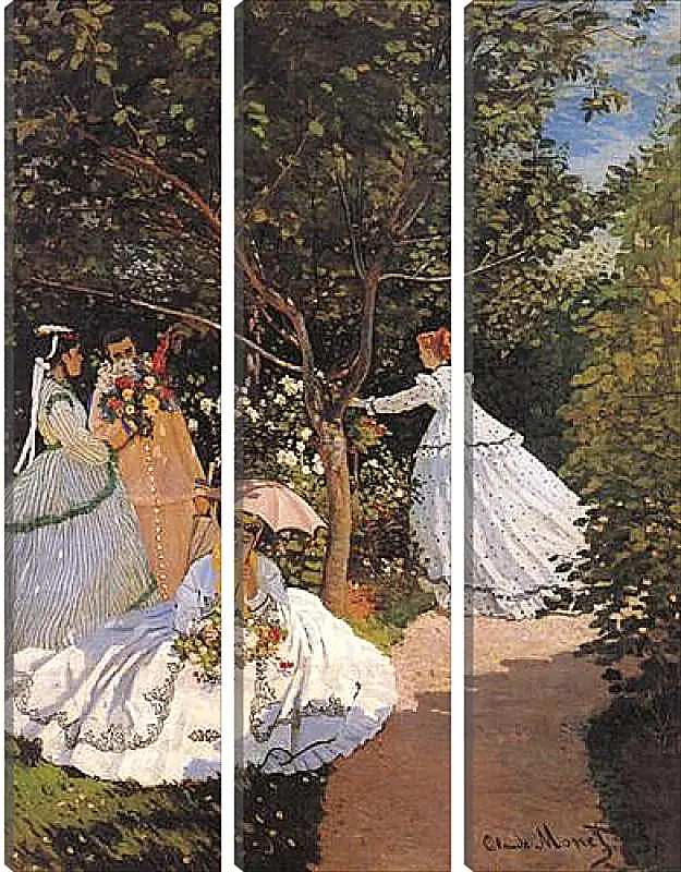 Модульная картина - Women in the Garden. Клод Моне