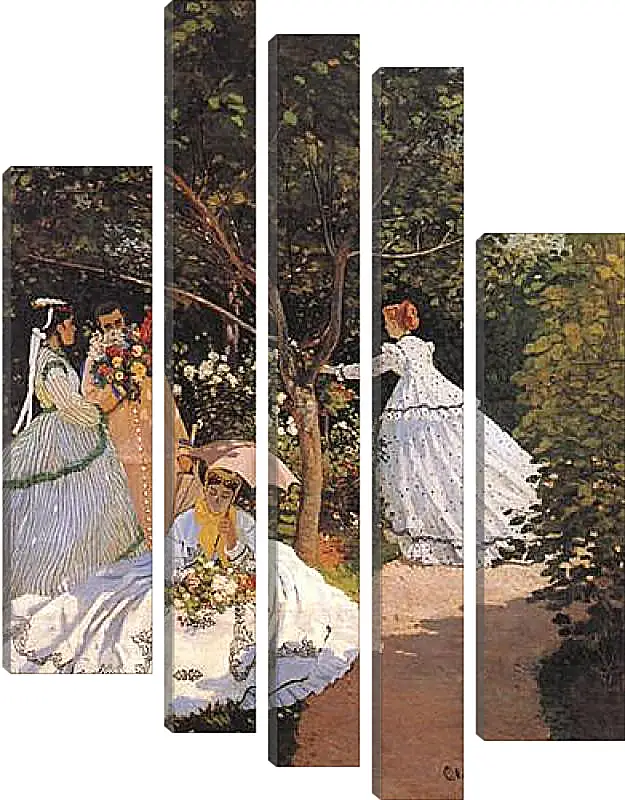 Модульная картина - Women in the Garden. Клод Моне