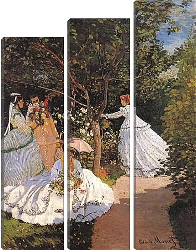 Модульная картина - Women in the Garden. Клод Моне